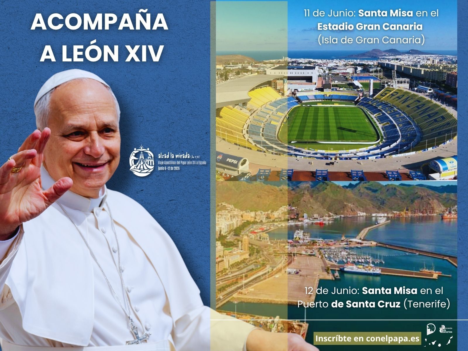 En este momento estás viendo El Papa celebrará dos misas multitudinarias en Gran Canaria y Tenerife